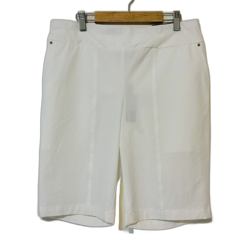 NWT Chico’s Size 0 (US S) Zenergy Neema Ava Shorts Optic White Side Pockets